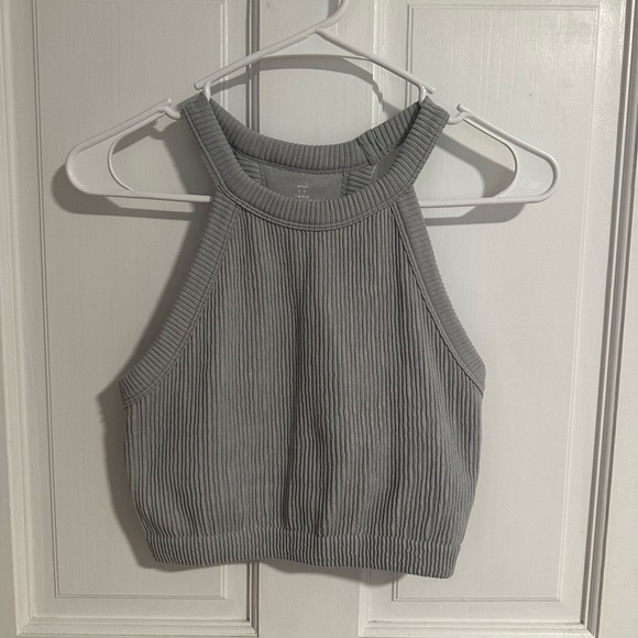 aerie Tops - Aerie Gray Ribbed Tank Top